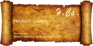 Hechtl Csaba névjegykártya