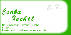csaba hechtl business card